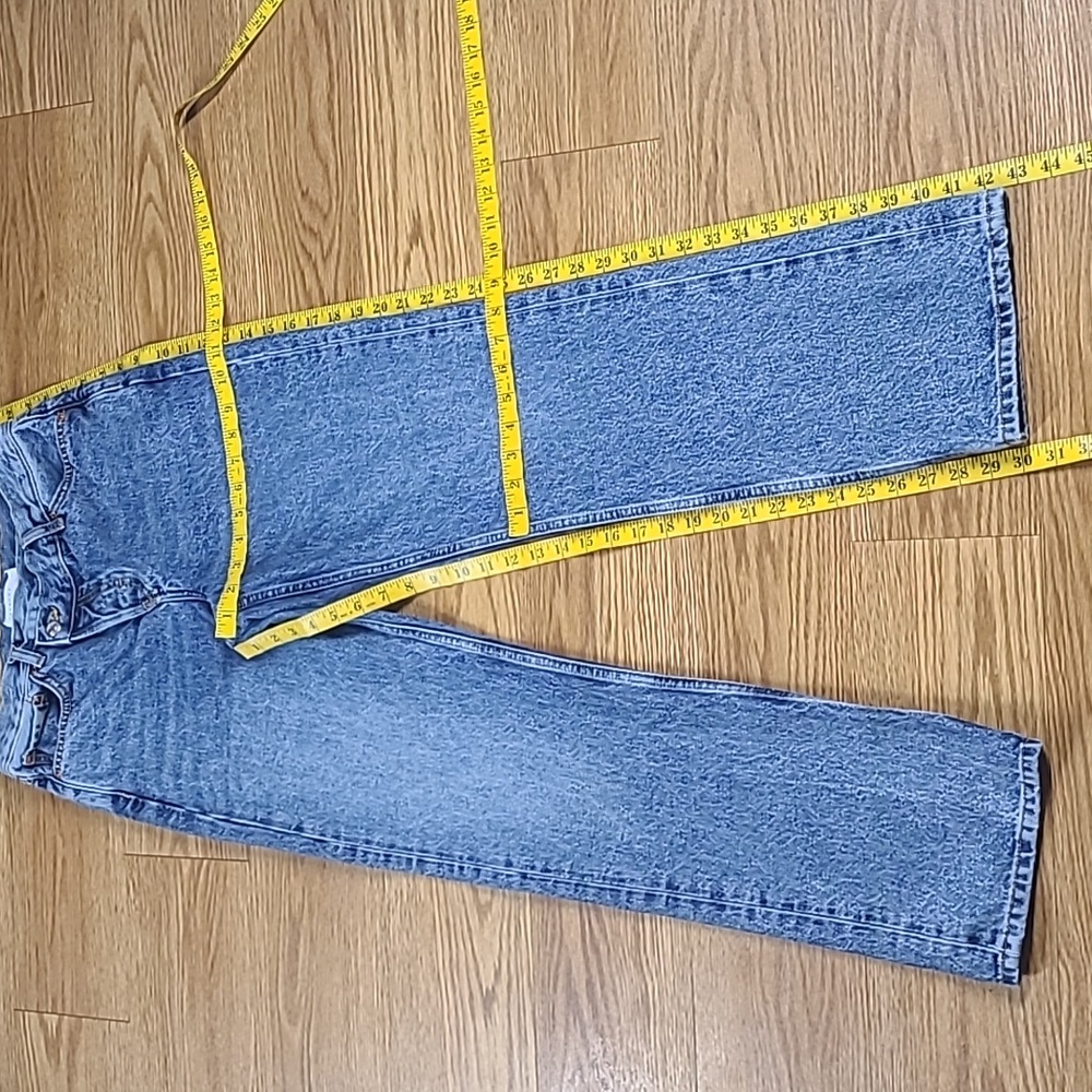 Topshop Blue Jeans 26x30 Pre-owned Girls Womens Buton Fly Stone Medium Wash